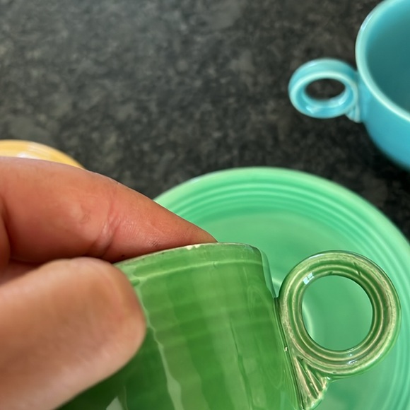 Fiesta Fiestaware lot of Vintage 6” Saucers & Teacups - Picture 4 of 5